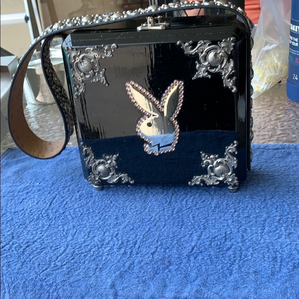 purse out of cigar box done by artist with Minor scratches at top